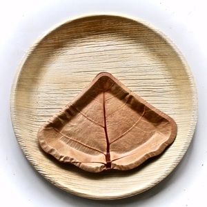 palm leaf and Sea Grape Leaf Natural 25 pic each Biodegradable - compostable